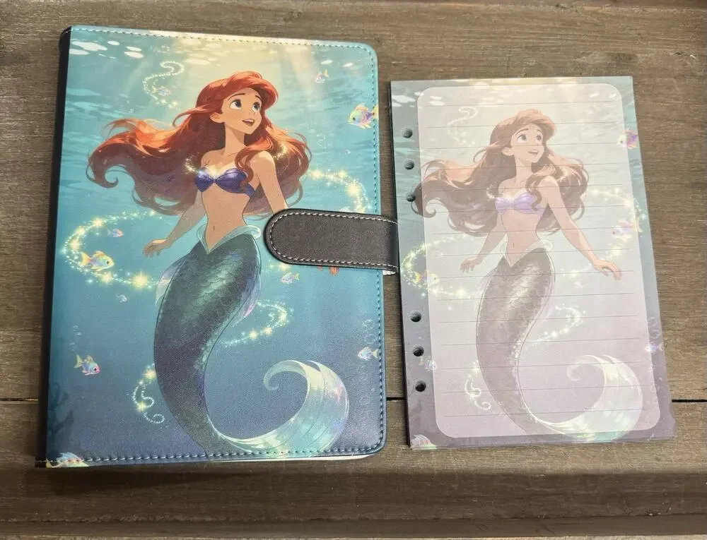 Ariel Little Mermaid Size A5 Binder and matching paper